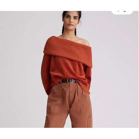 Anthropologie Daily Practice Off Shoulder Sweater Sweatshirt Womens S - Picture 1 of 8